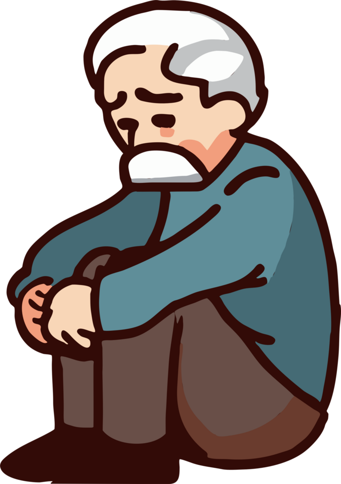 Old person is lonely png graphic clipart design 23258255 PNG