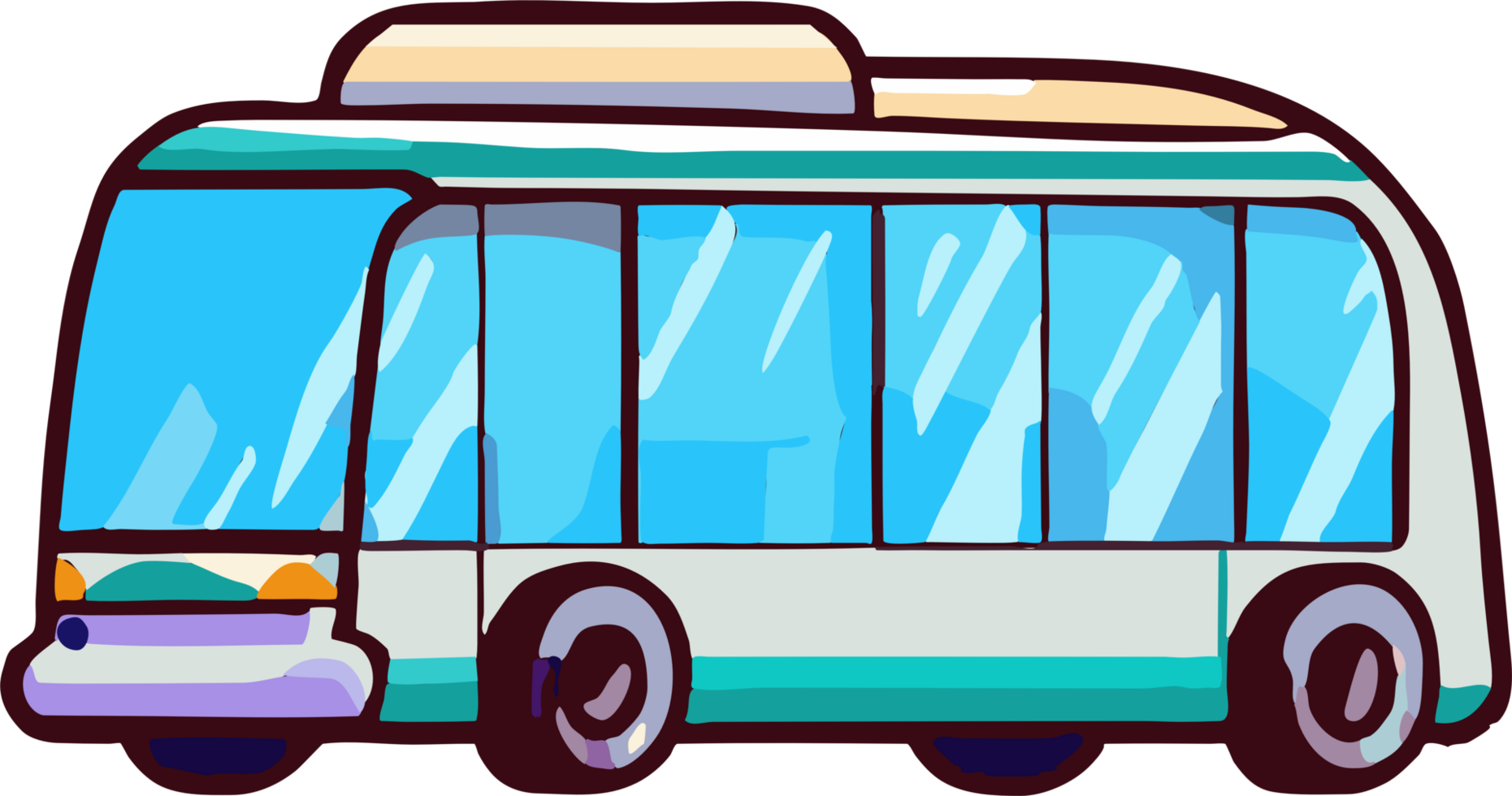 Public transport png graphic clipart design