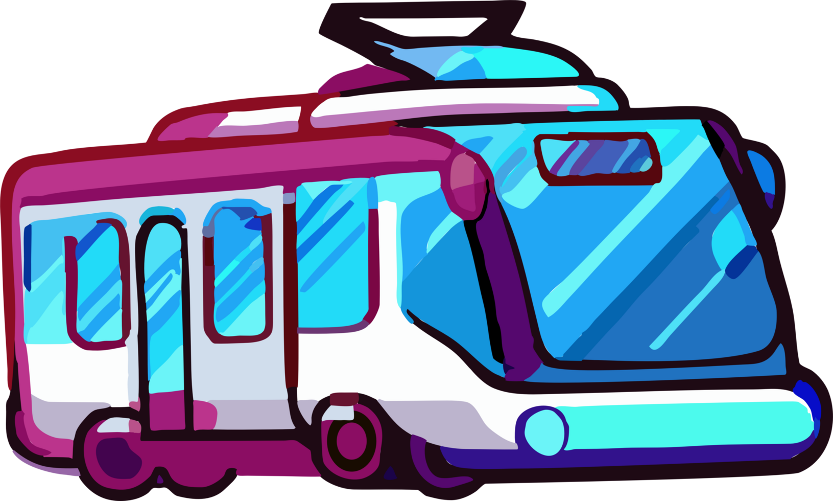 Public transport png graphic clipart design