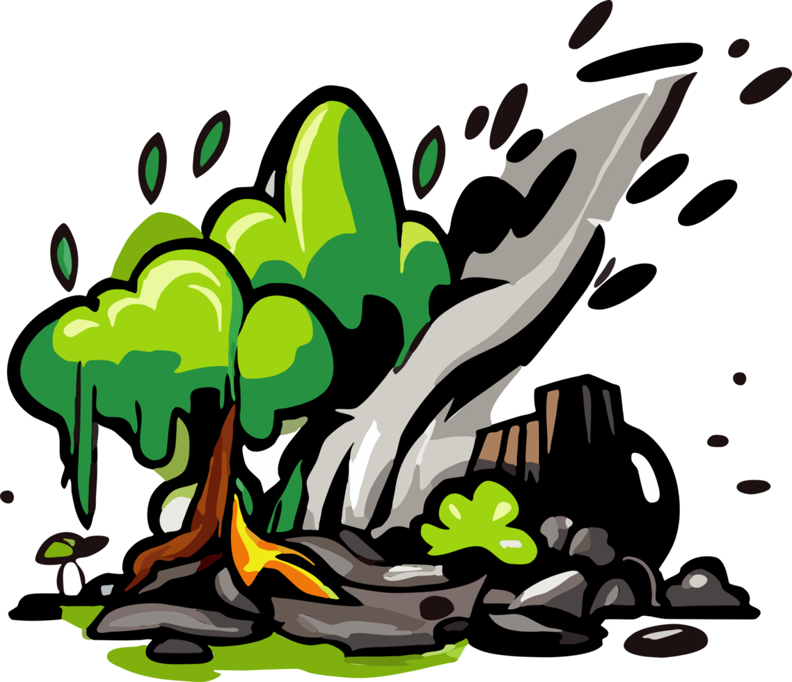 Environmental damage png graphic clipart design