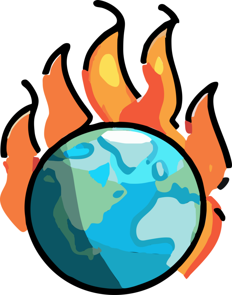 Global warming png graphic clipart design