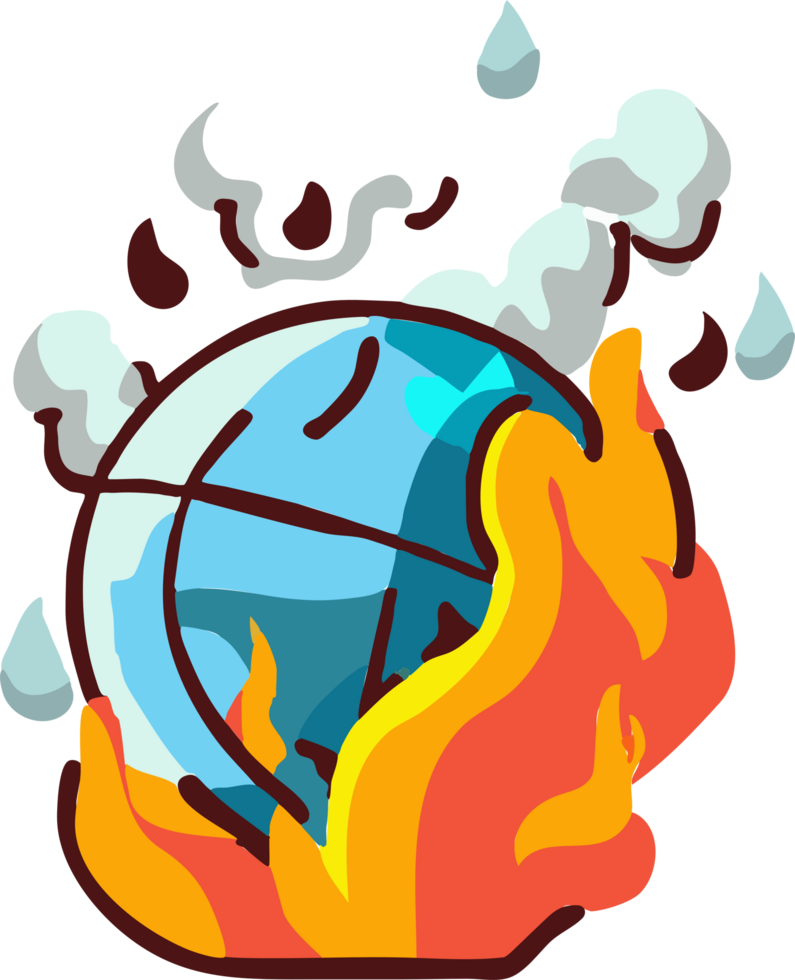 Global warming png graphic clipart design