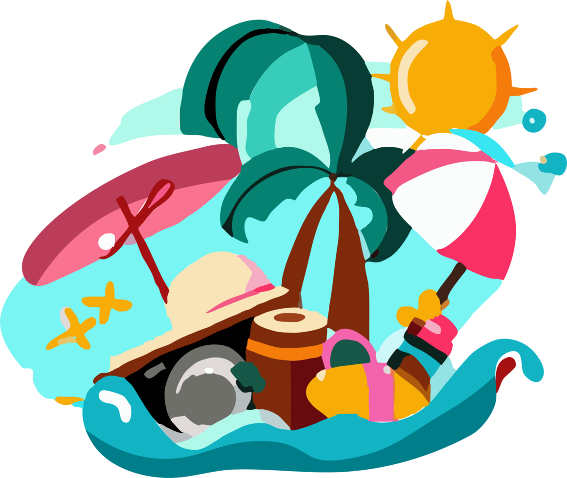 Summer Vacation Png Graphic Clipart Design 23258303 PNG
