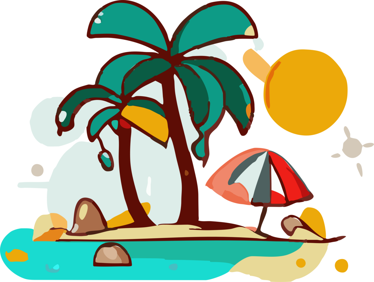 summer vacation png graphic clipart design