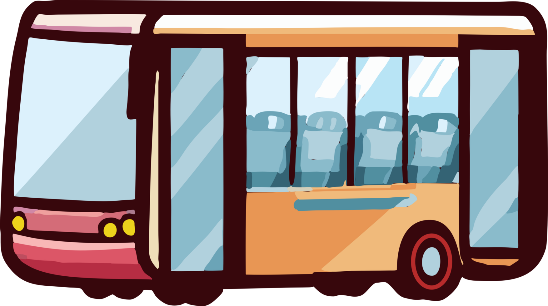 Public transport png graphic clipart design