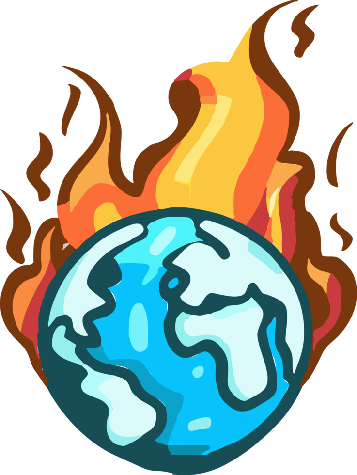 Global warming png graphic clipart design