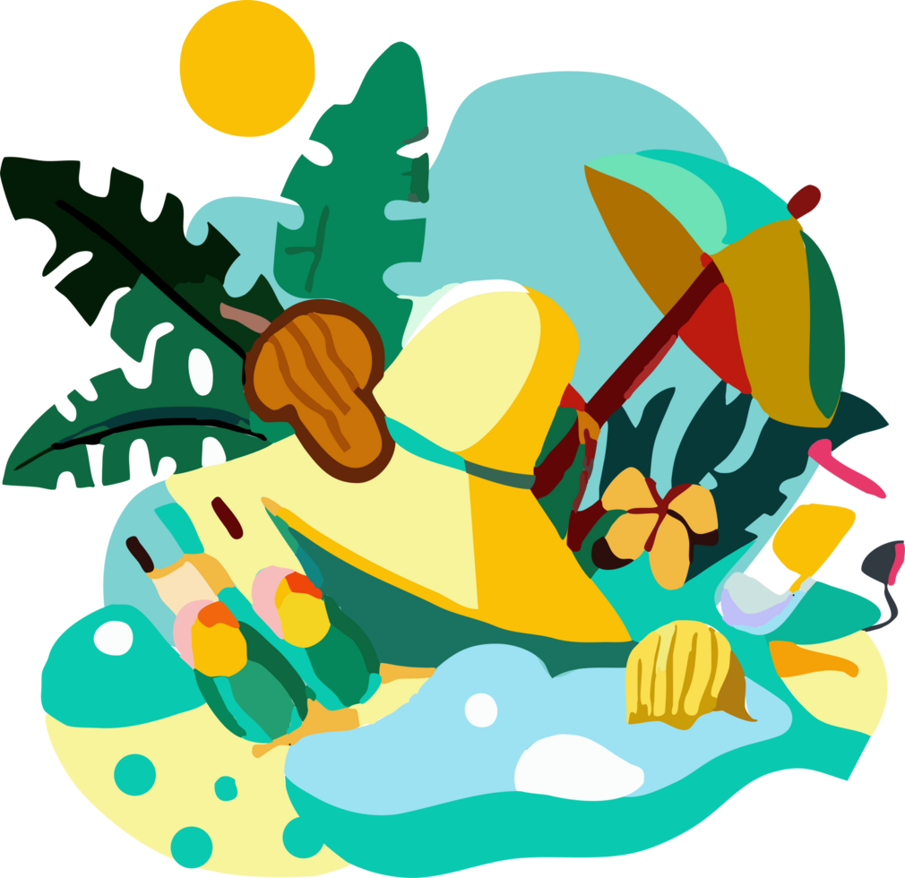 summer vacation png graphic clipart design