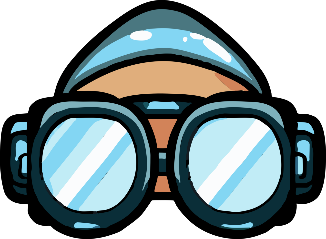 Diving goggle png graphic clipart design