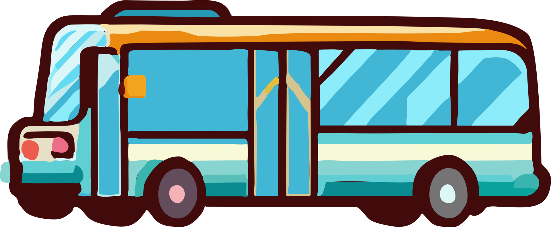 Public transport png graphic clipart design