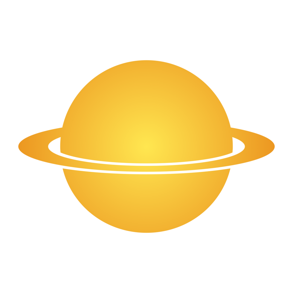 een Saturnus met transparant achtergrond, PNG sticker illustratie