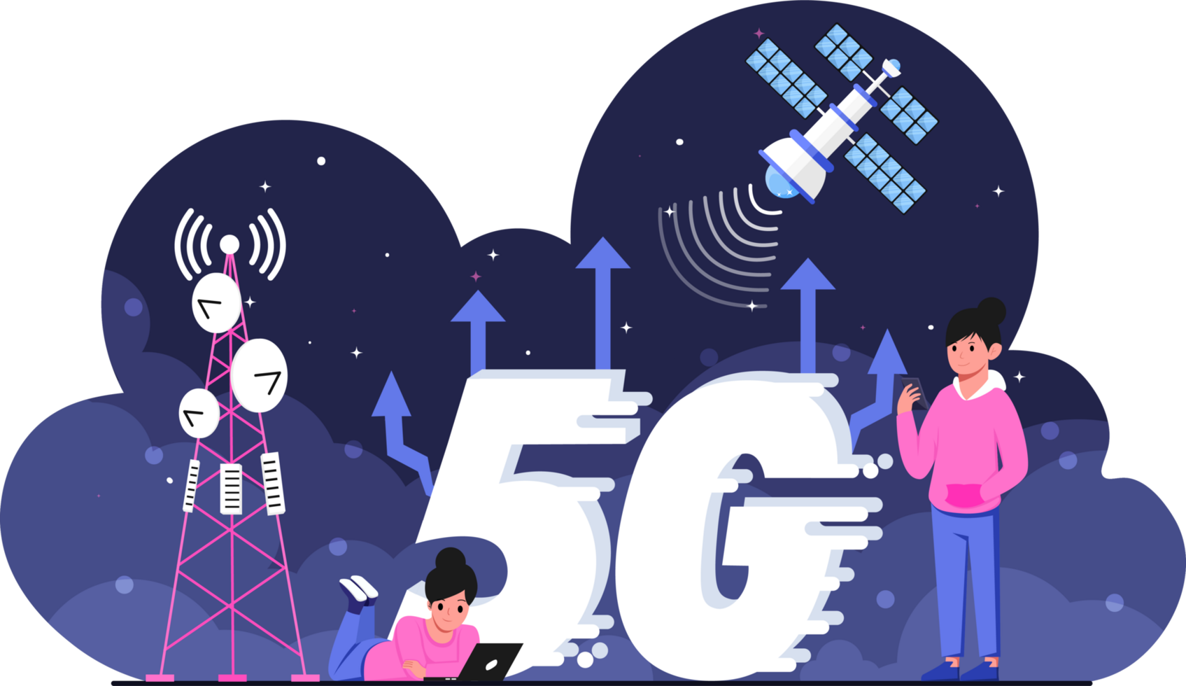 Móvel sem fio 5 ª geração tecnologia fundo Projeto ilustração. 5g sem fio rede tecnologia conceito png