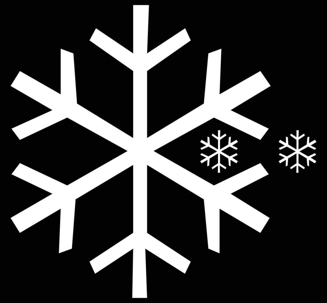 copos de nieve, blanco copo de nieve, frío clima, copo de nieve vector ilustración, hielo icono y firmar, artístico trabajar, artístico diseño, monocromo mínimo estilo diseño, adecuado para impresión y social medios de comunicación