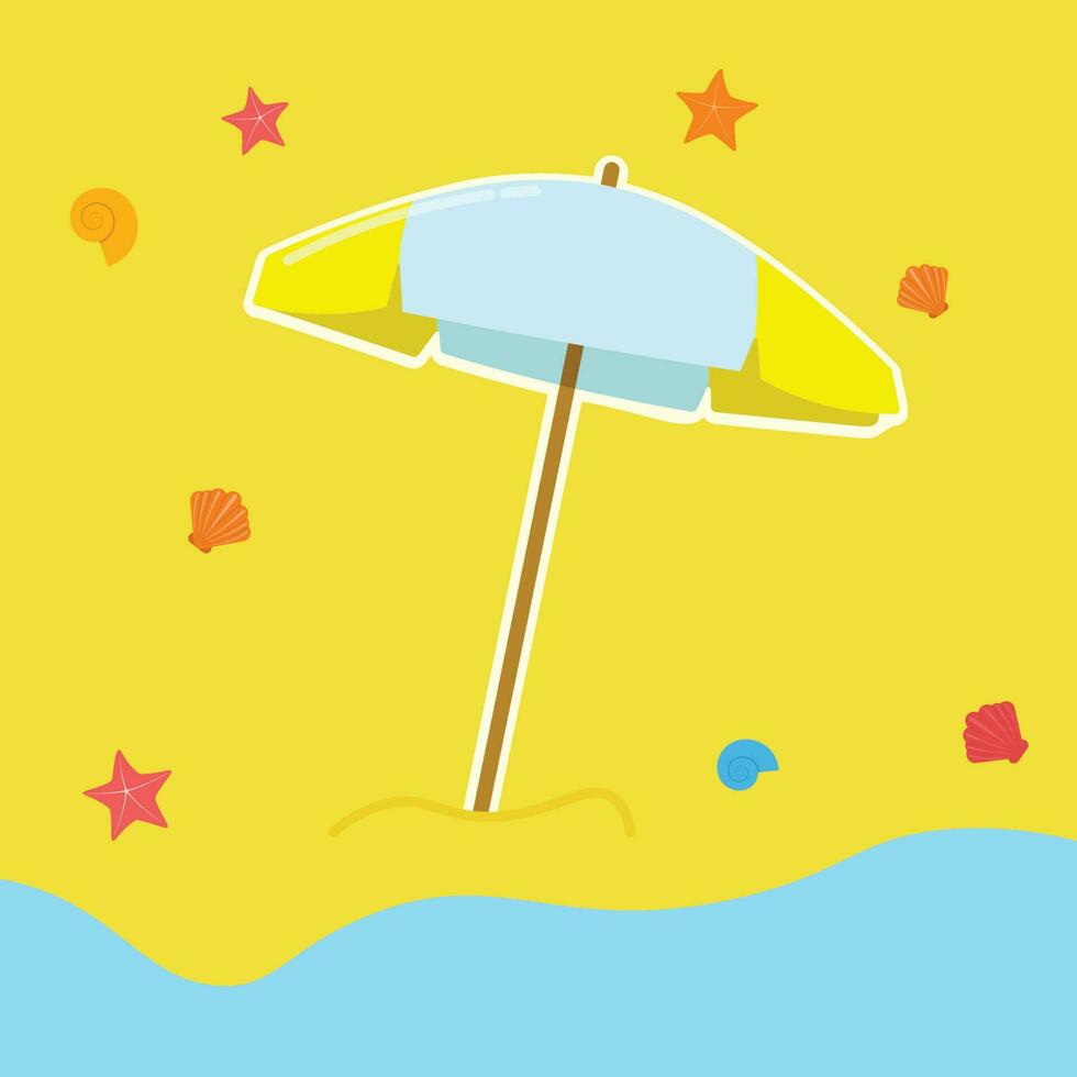 Beach Umbrella Beach Accessories Summer Vector