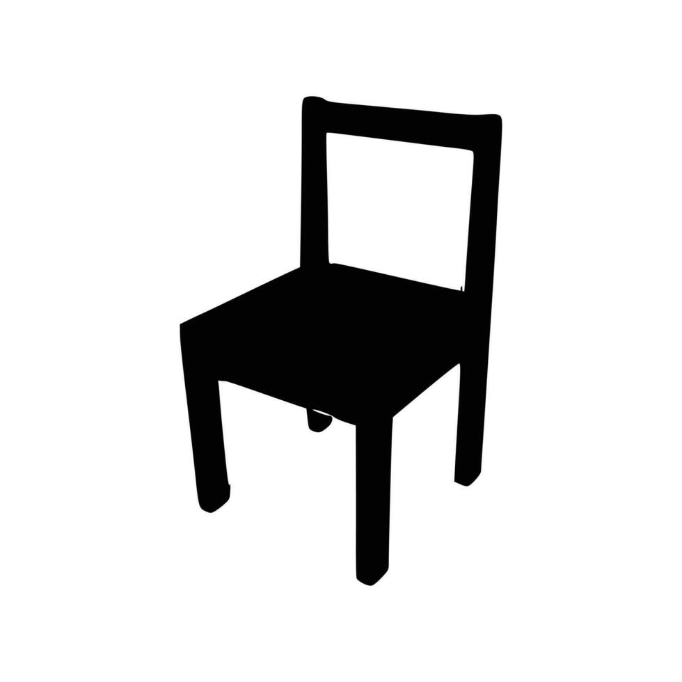 Nice Wooden Chairs Silhouette vector, Chair silhouette vector. vector