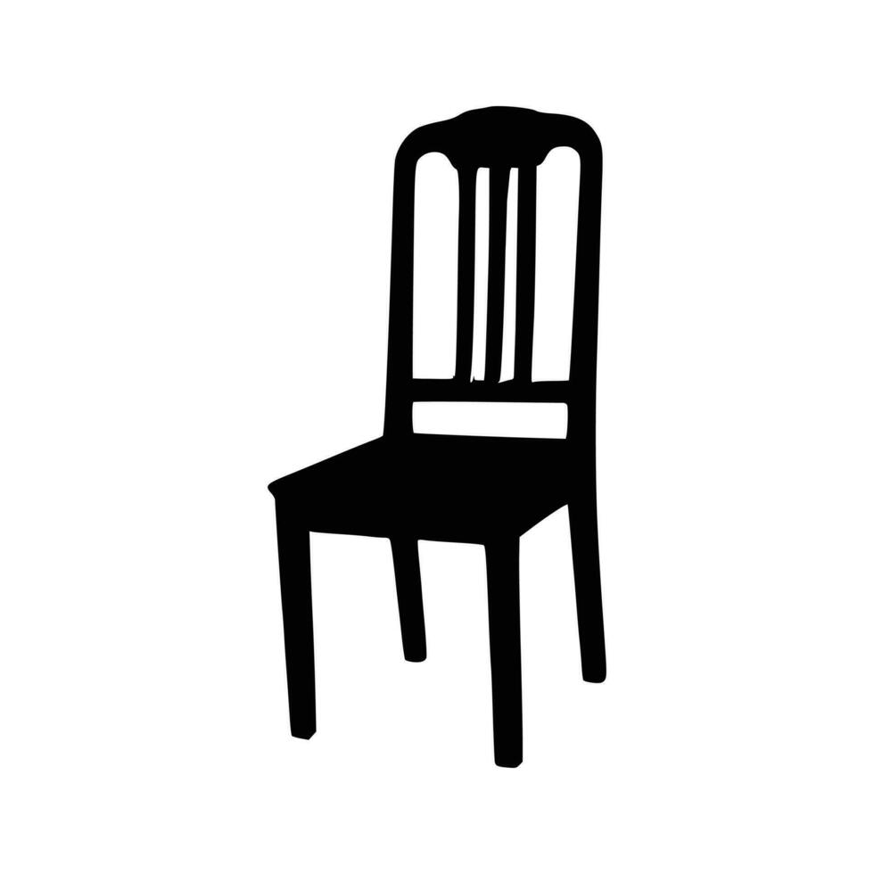 Nice Wooden Chairs Silhouette vector, Chair silhouette vector. vector