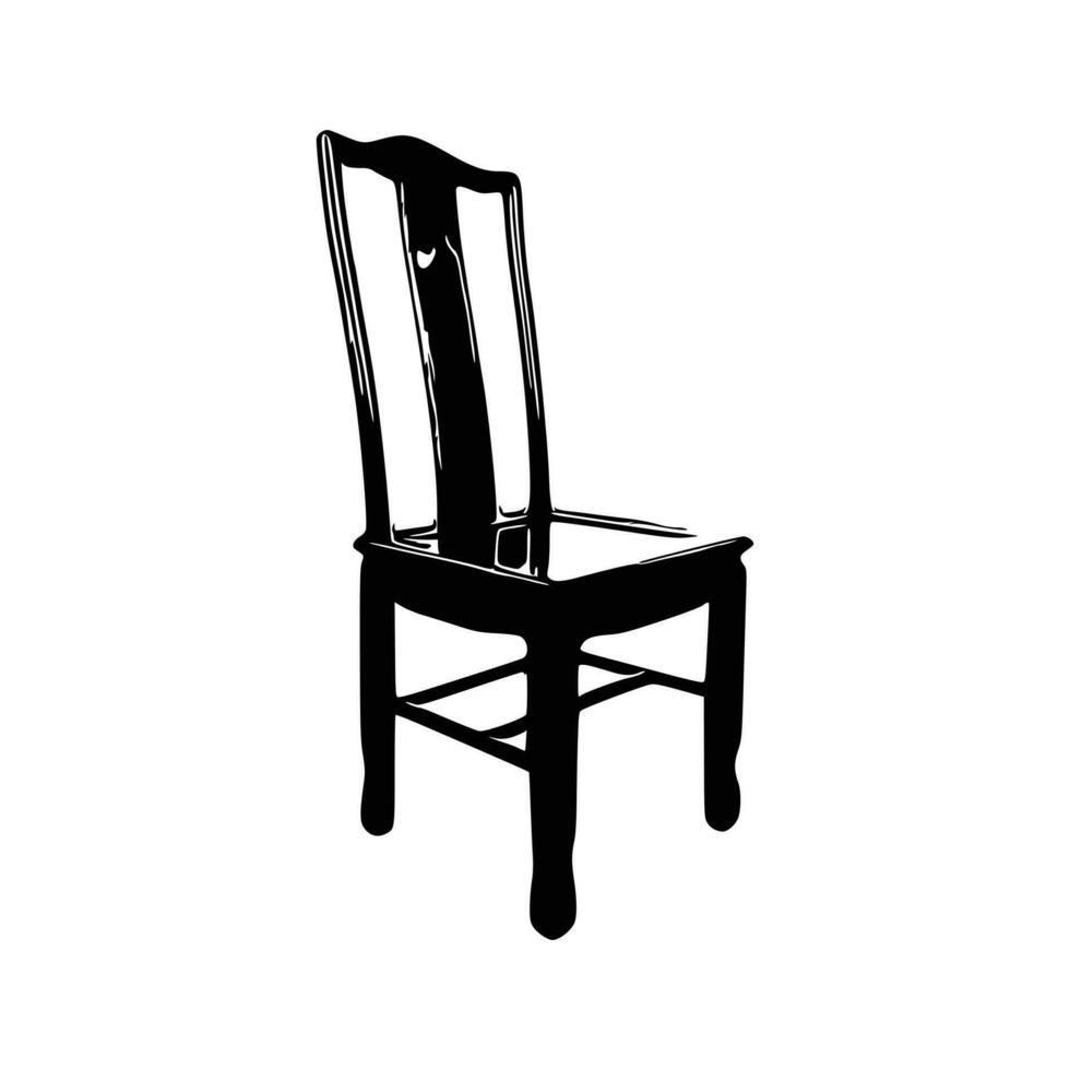 Nice Wooden Chairs Silhouette vector, Chair silhouette vector. vector