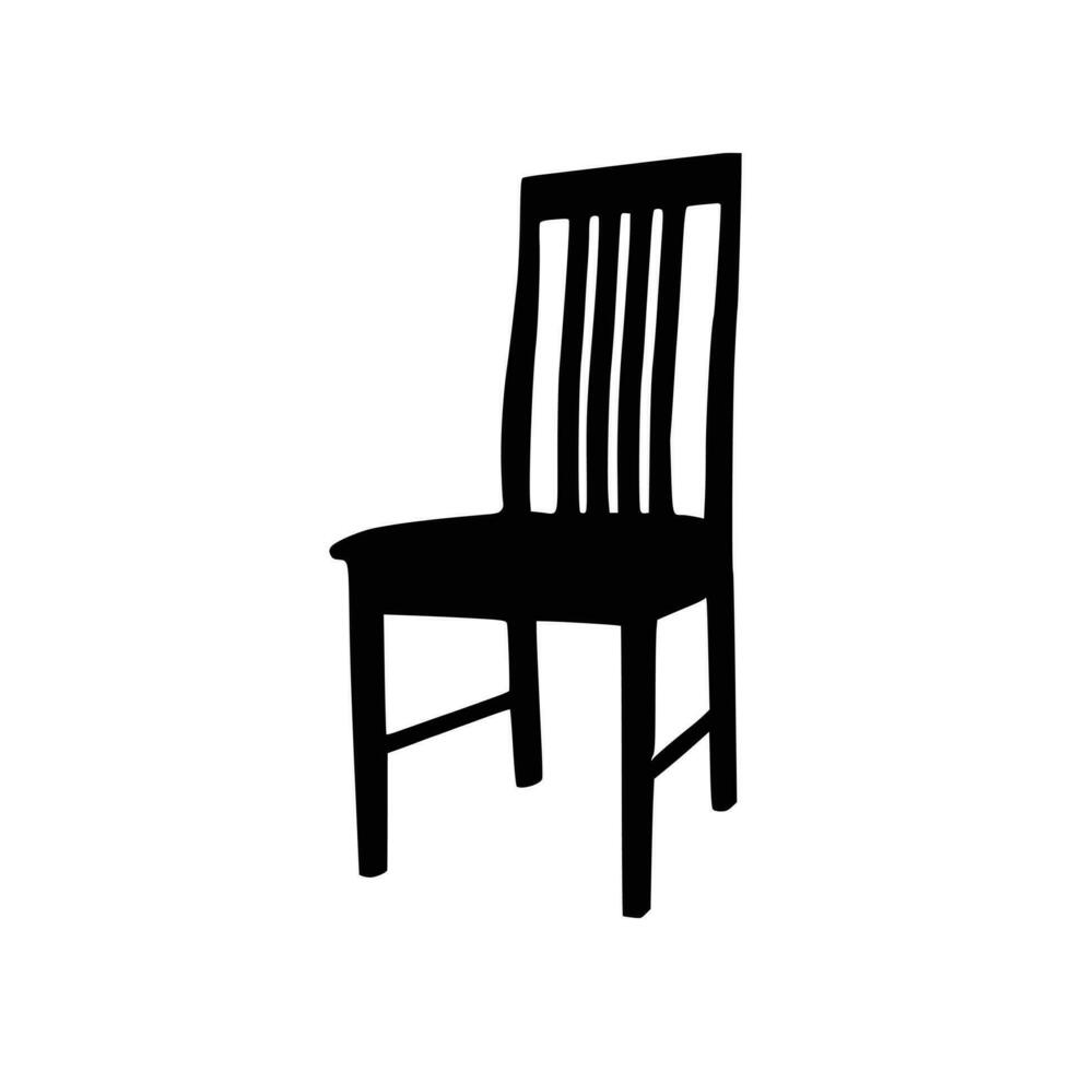 Nice Wooden Chairs Silhouette vector, Chair silhouette vector. vector