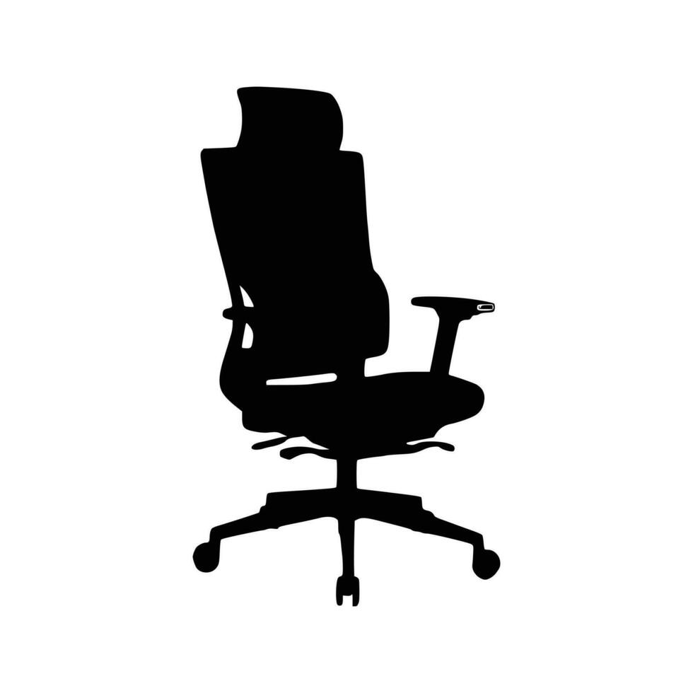 Nice Office chairs silhouettes vector Design.