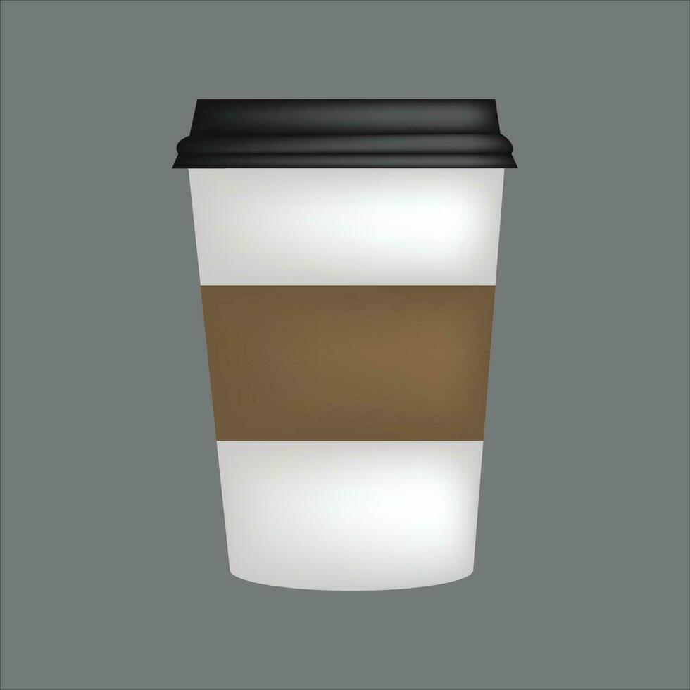 bonito papel café taza. vector