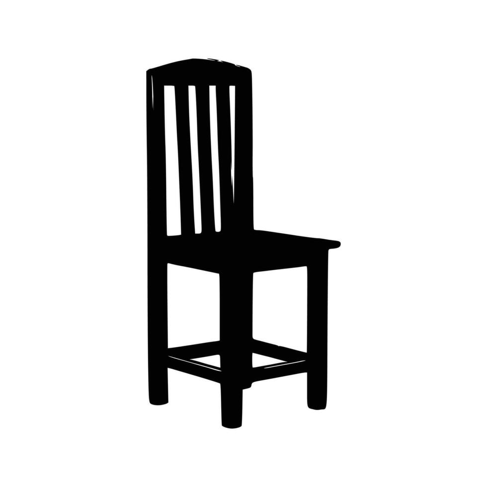 Nice Wooden Chairs Silhouette vector, Chair silhouette vector. vector