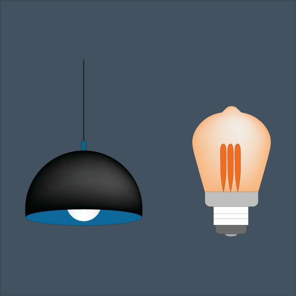 Beautiful interior light Vector, Bulb collection, and soft background. lights illustration. vector