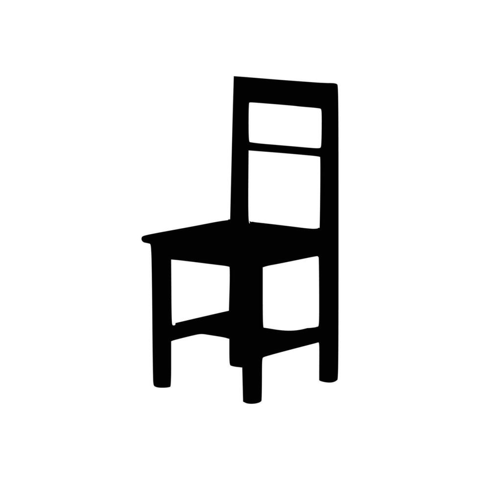 Nice Wooden Chairs Silhouette vector, Chair silhouette vector. vector