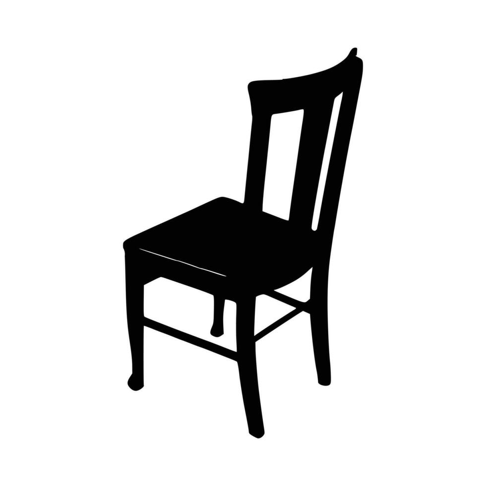 Nice Wooden Chairs Silhouette vector, Chair silhouette vector. vector