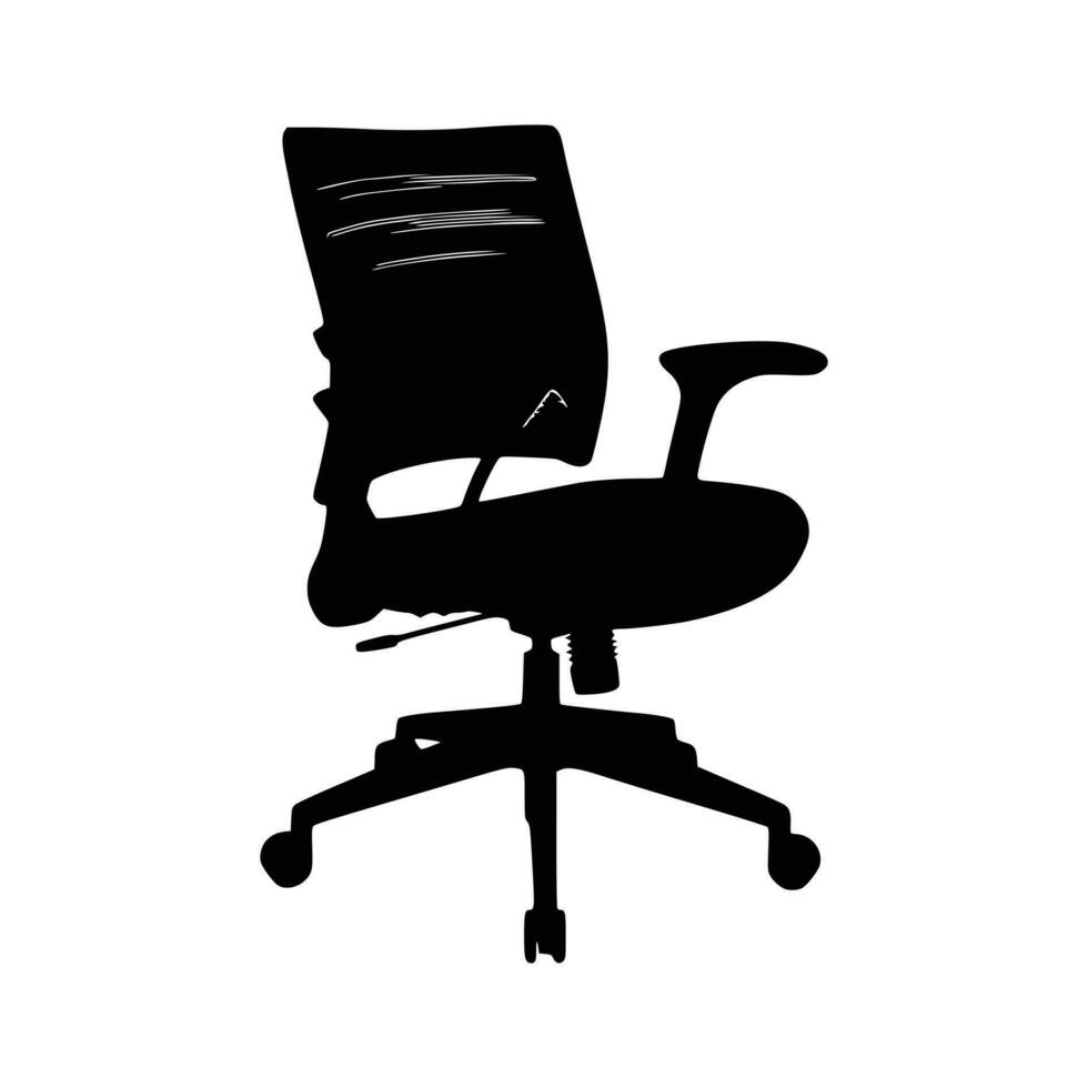 Nice Office chairs silhouettes vector Design.