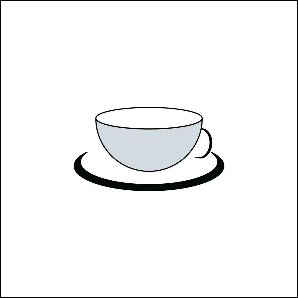 bonito té taza vector ilustración