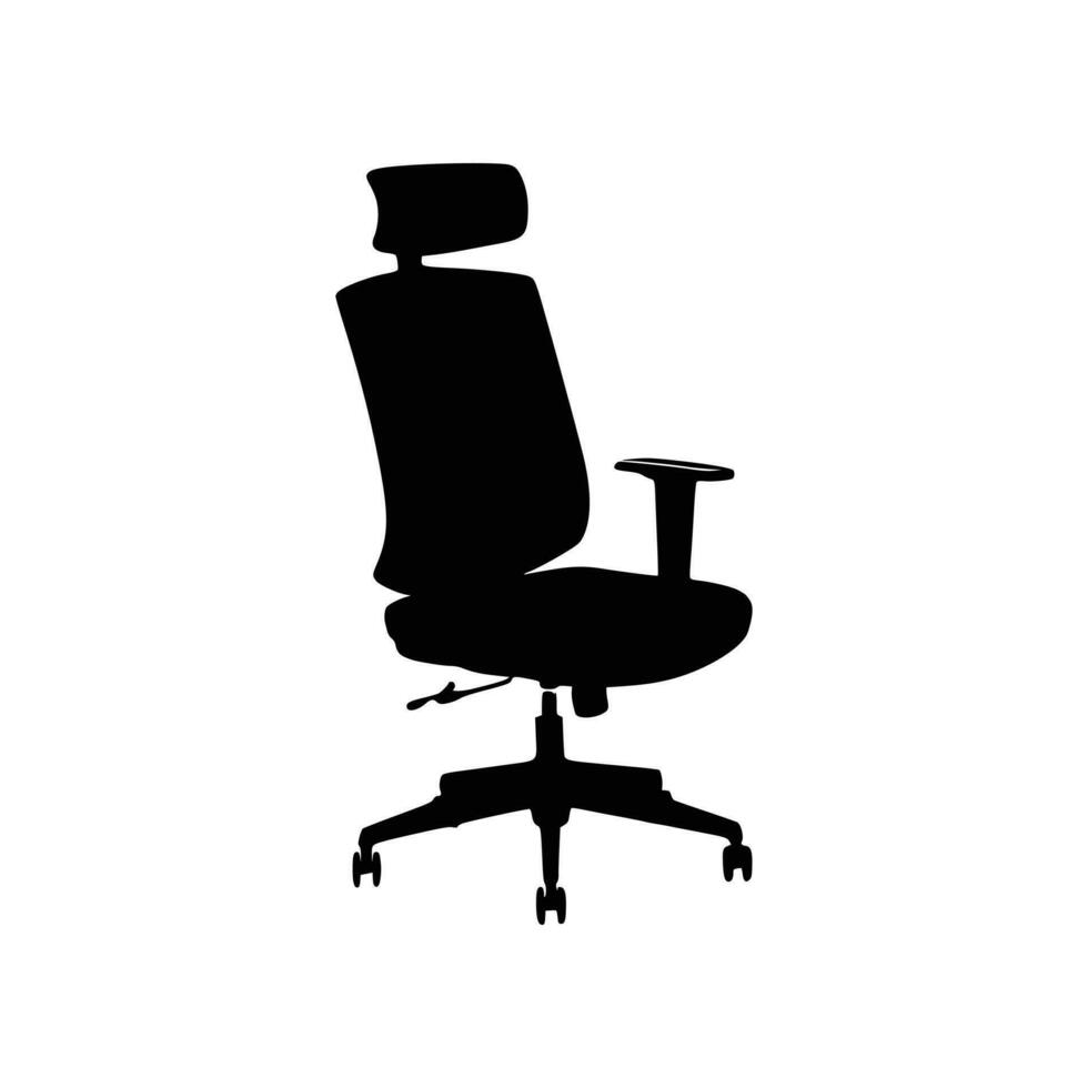 Nice Office chairs silhouettes vector Design.