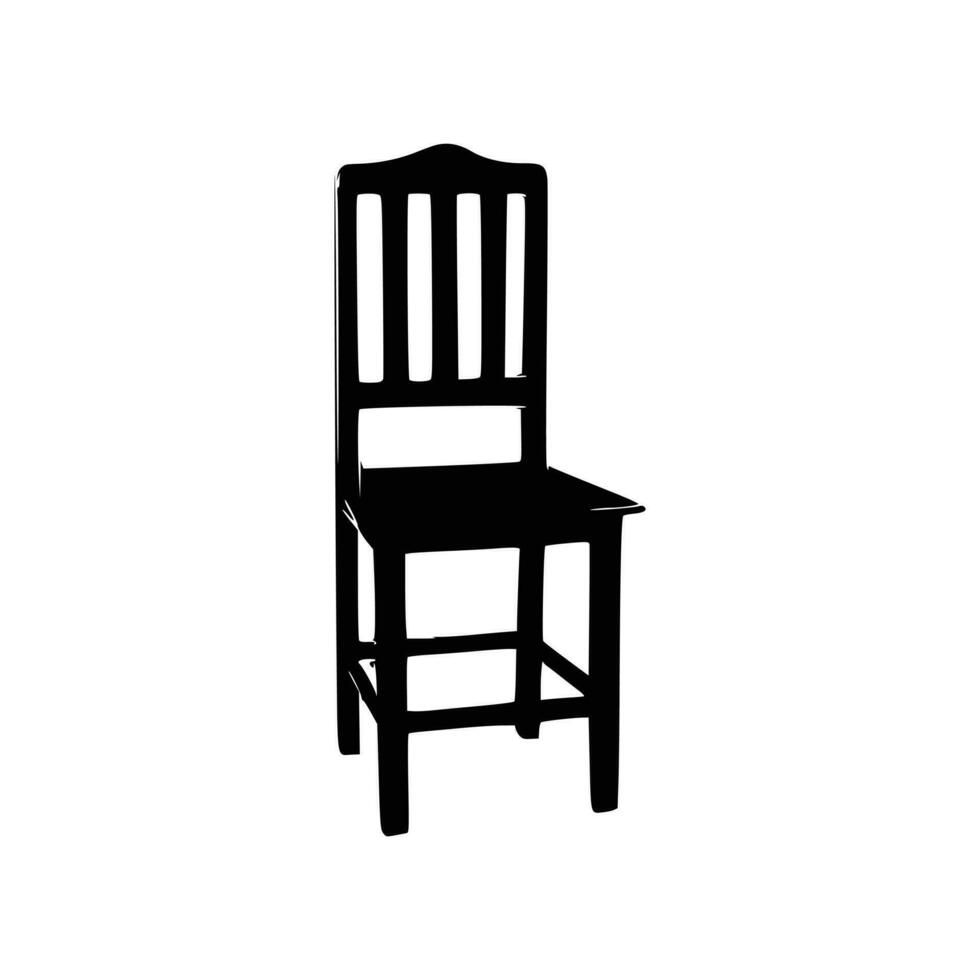 Nice Wooden Chairs Silhouette vector, Chair silhouette vector. vector