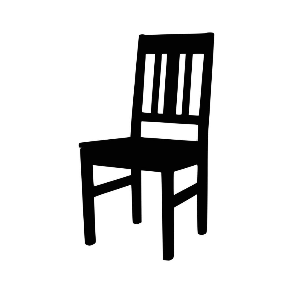 Nice Wooden Chairs Silhouette vector, Chair silhouette vector. vector