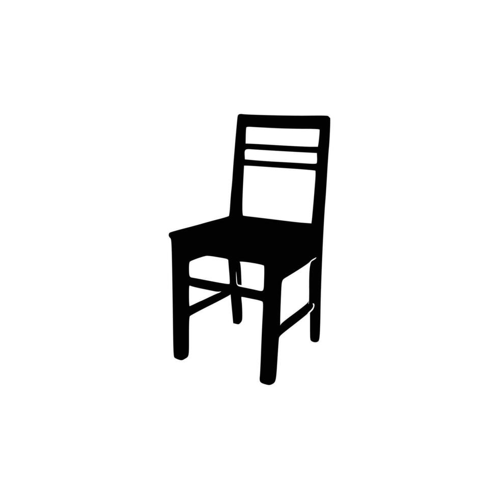 Nice Wooden Chairs Silhouette vector, Chair silhouette vector. vector