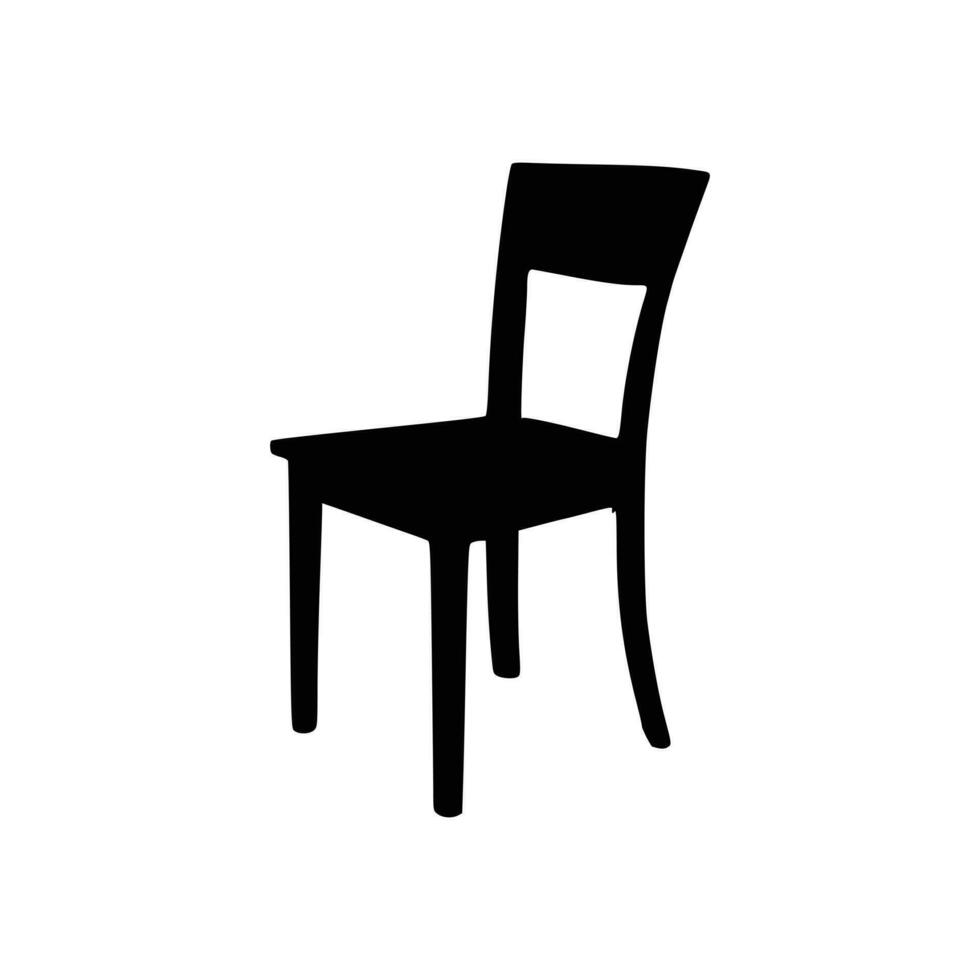 Nice Wooden Chairs Silhouette vector, Chair silhouette vector. vector