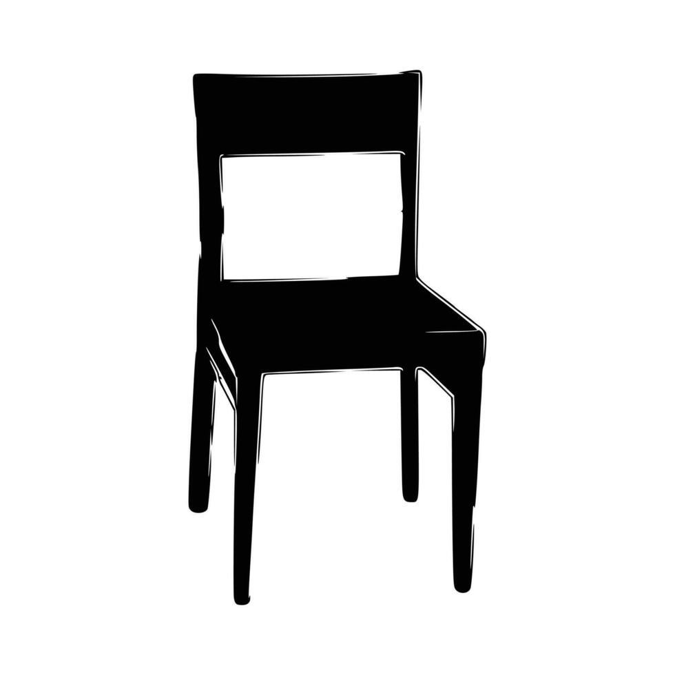 Nice Wooden Chairs Silhouette vector, Chair silhouette vector. vector