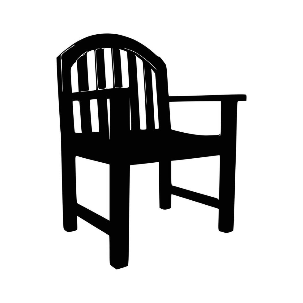 Nice Wooden Chairs Silhouette vector, Chair silhouette vector. vector