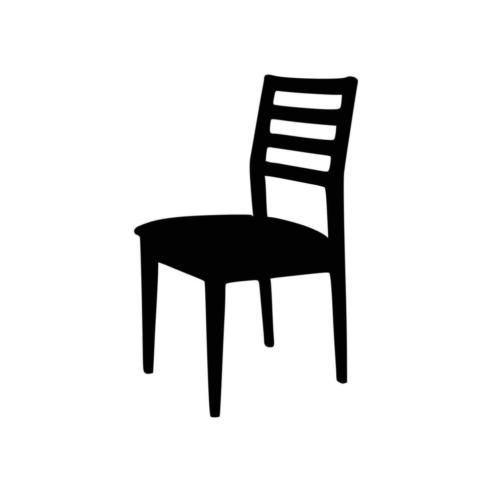 Nice Wooden Chairs Silhouette vector, Chair silhouette vector. vector