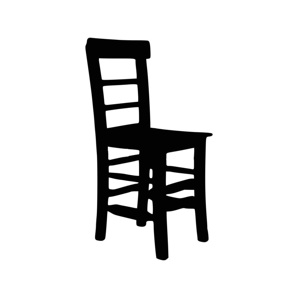 Nice Wooden Chairs Silhouette vector, Chair silhouette vector. vector