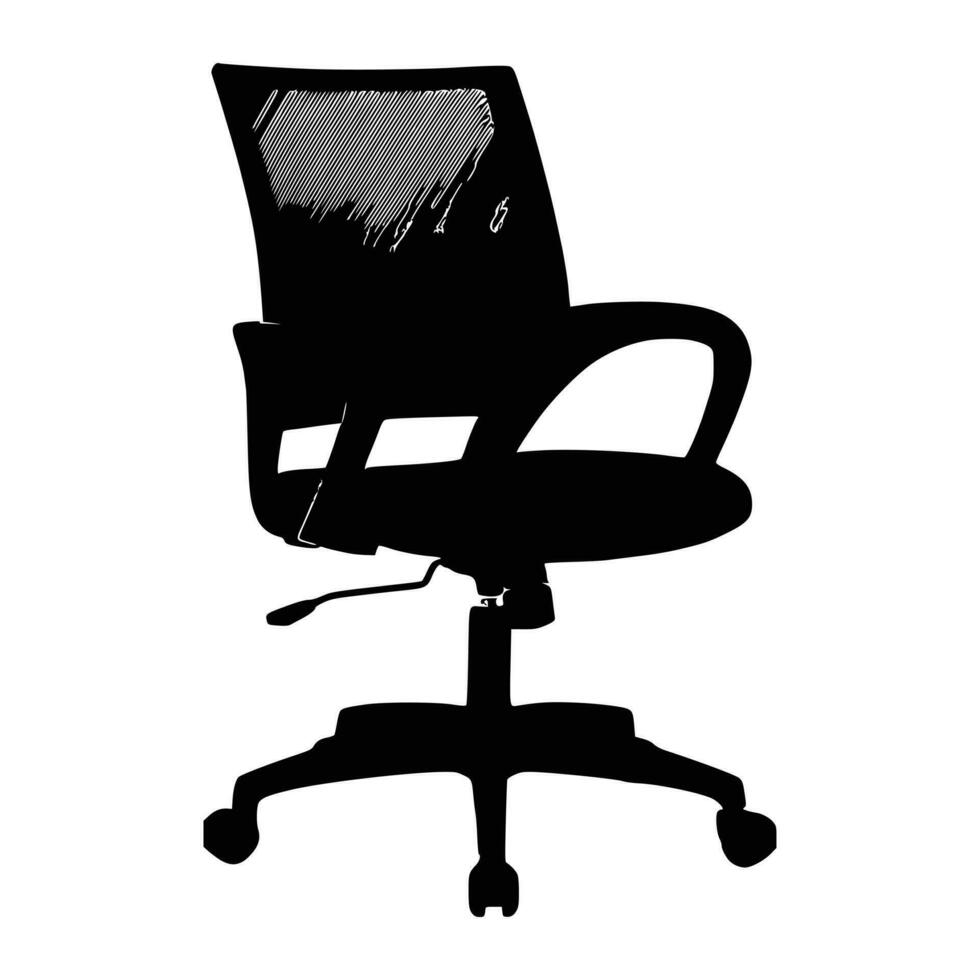 Nice Office chairs silhouettes vector Design.