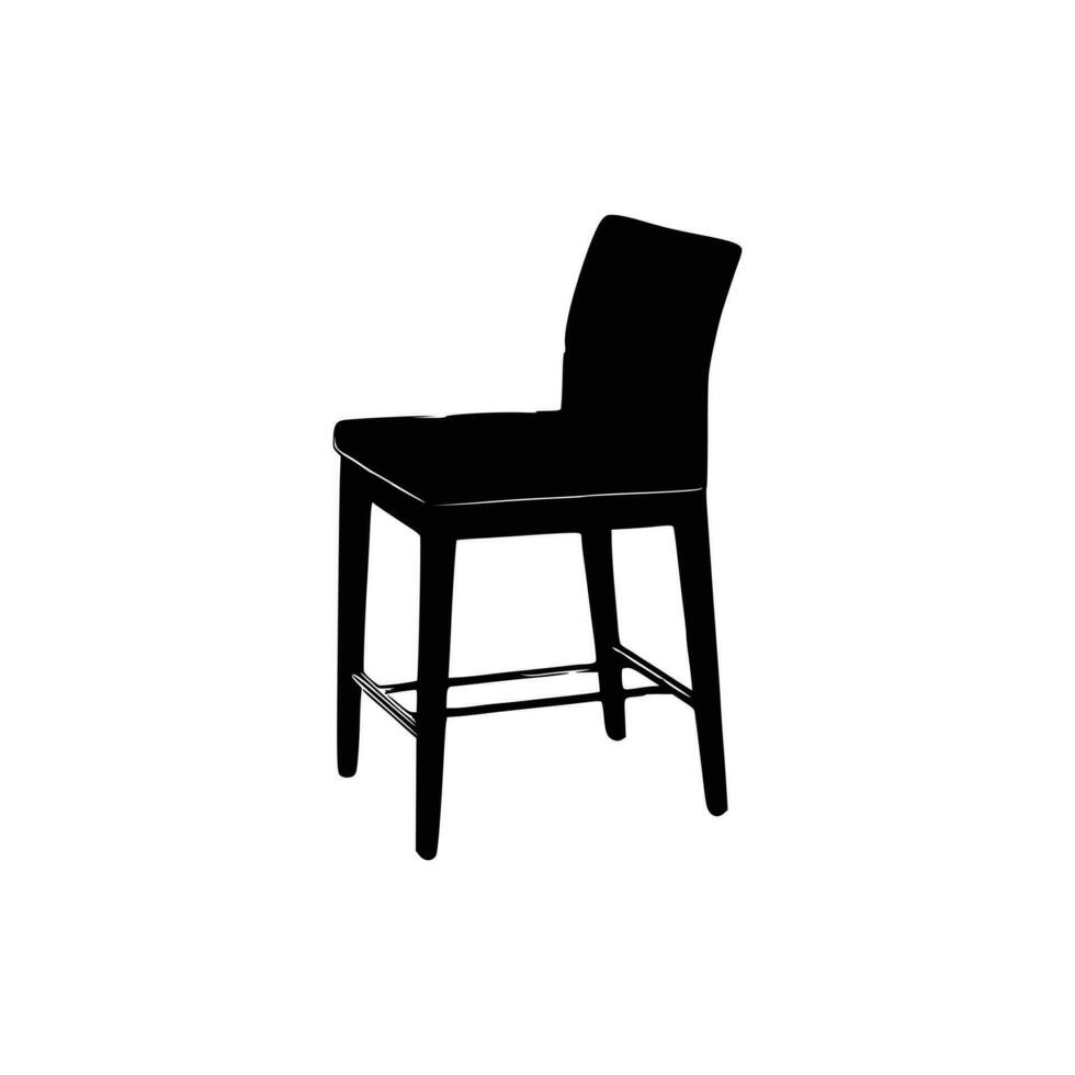 Nice Wooden Chairs Silhouette vector, Chair silhouette vector. vector