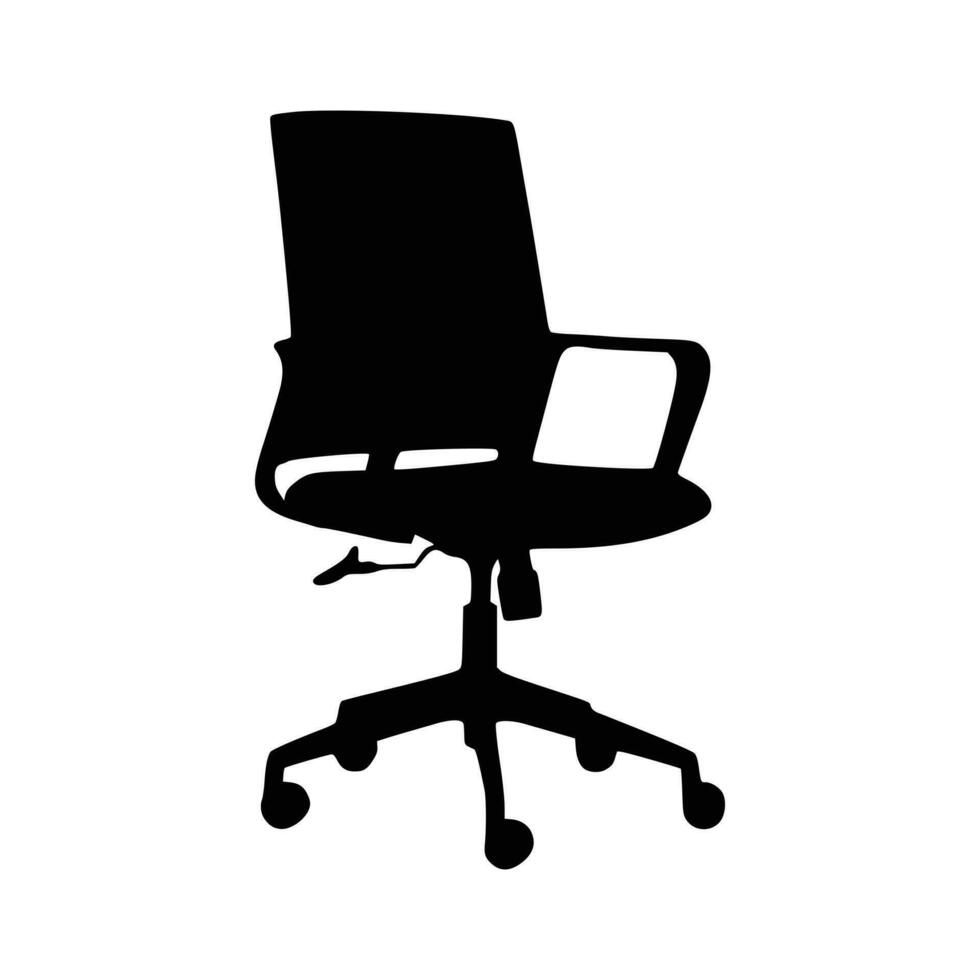 bonito oficina sillas siluetas vector diseño.