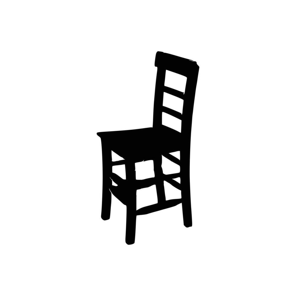 Nice Wooden Chairs Silhouette vector, Chair silhouette vector. vector