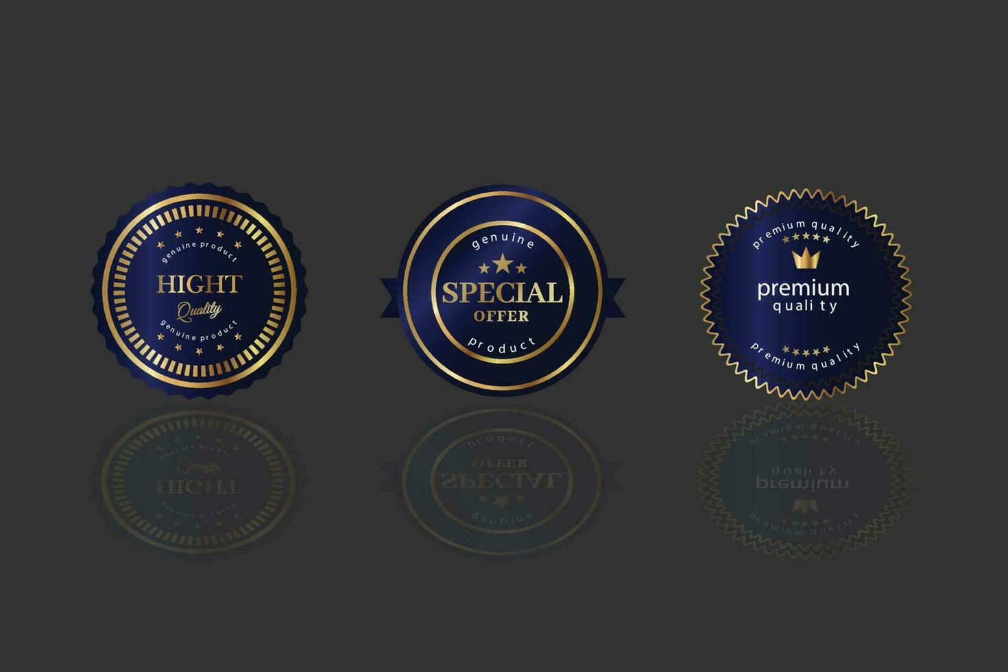 Golden Vector Commercial Labels design