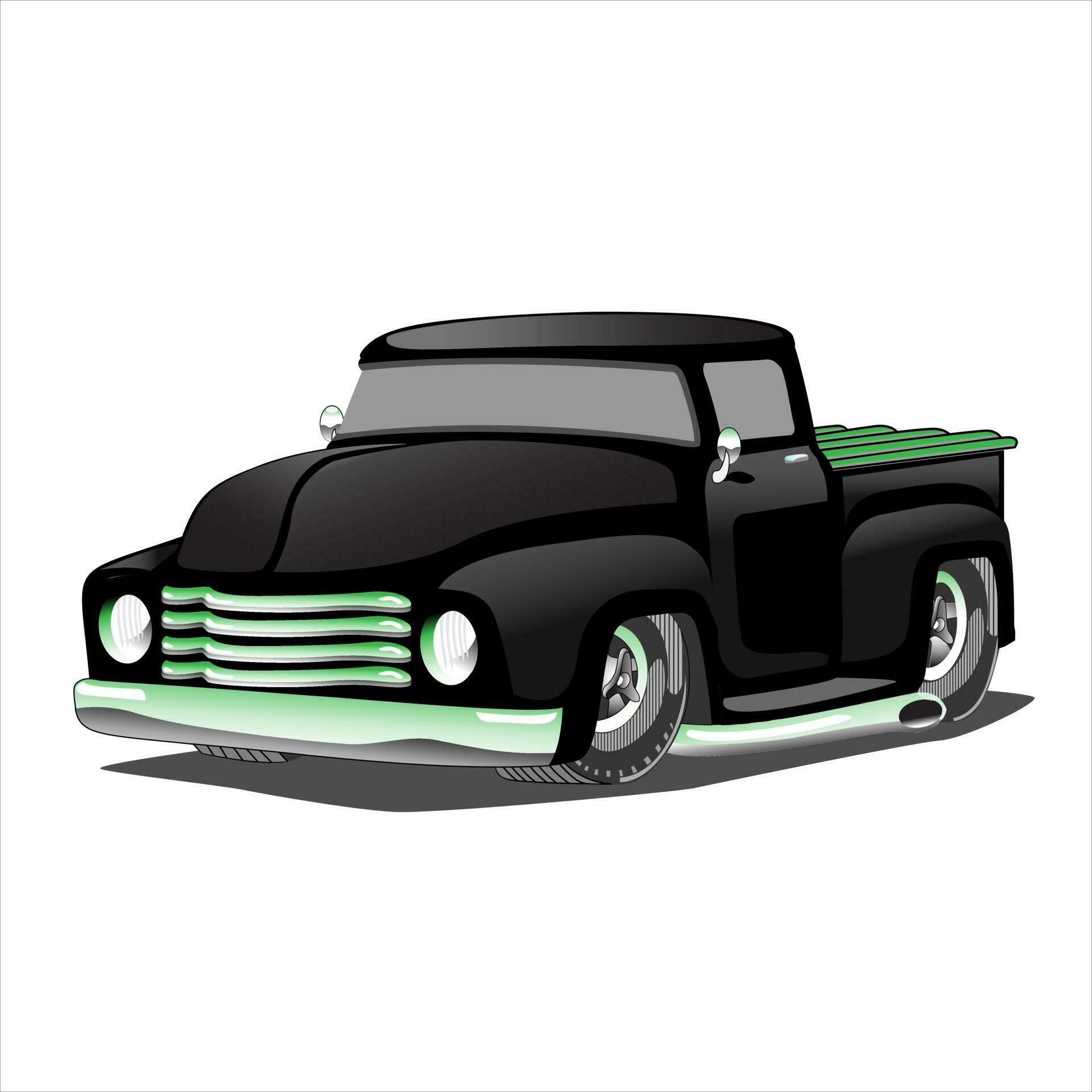 Classic Black Truck 23259661 Vector Art at Vecteezy
