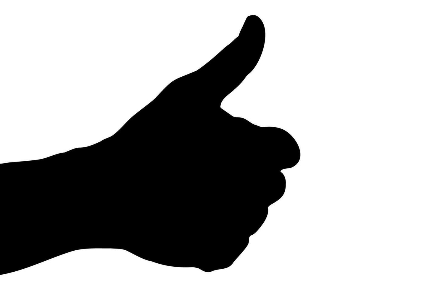 A hand giving the thumb-up gesture vector
