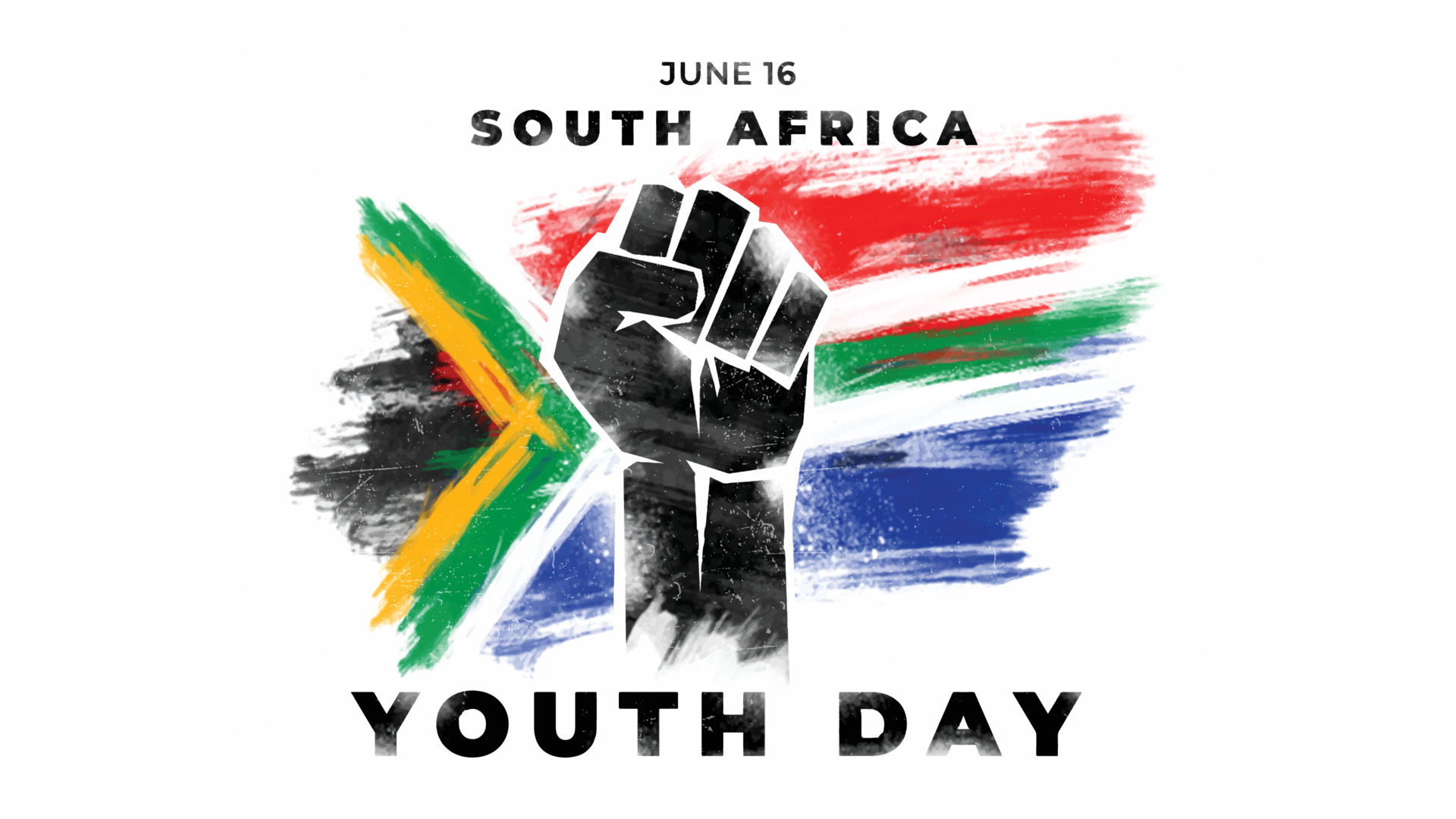 South Africa Youth Day 16 June Celebration With Flag The Brush Paint south-africa-youth-day-16-june-celebration-with-flag-the-brush-paint