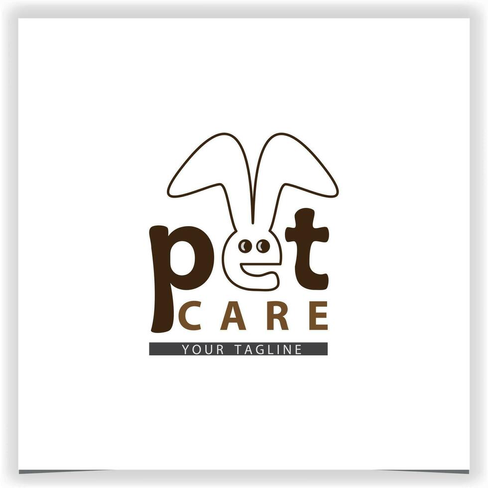 pet care shop logo premium elegant template vector eps 10