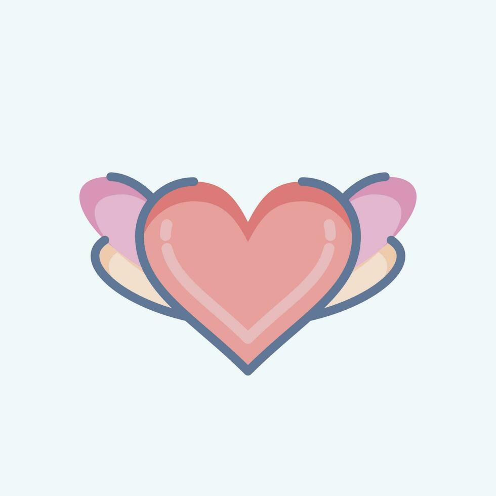 Icon Heart. related to Decoration symbol. doodle style. simple design editable. simple illustration vector