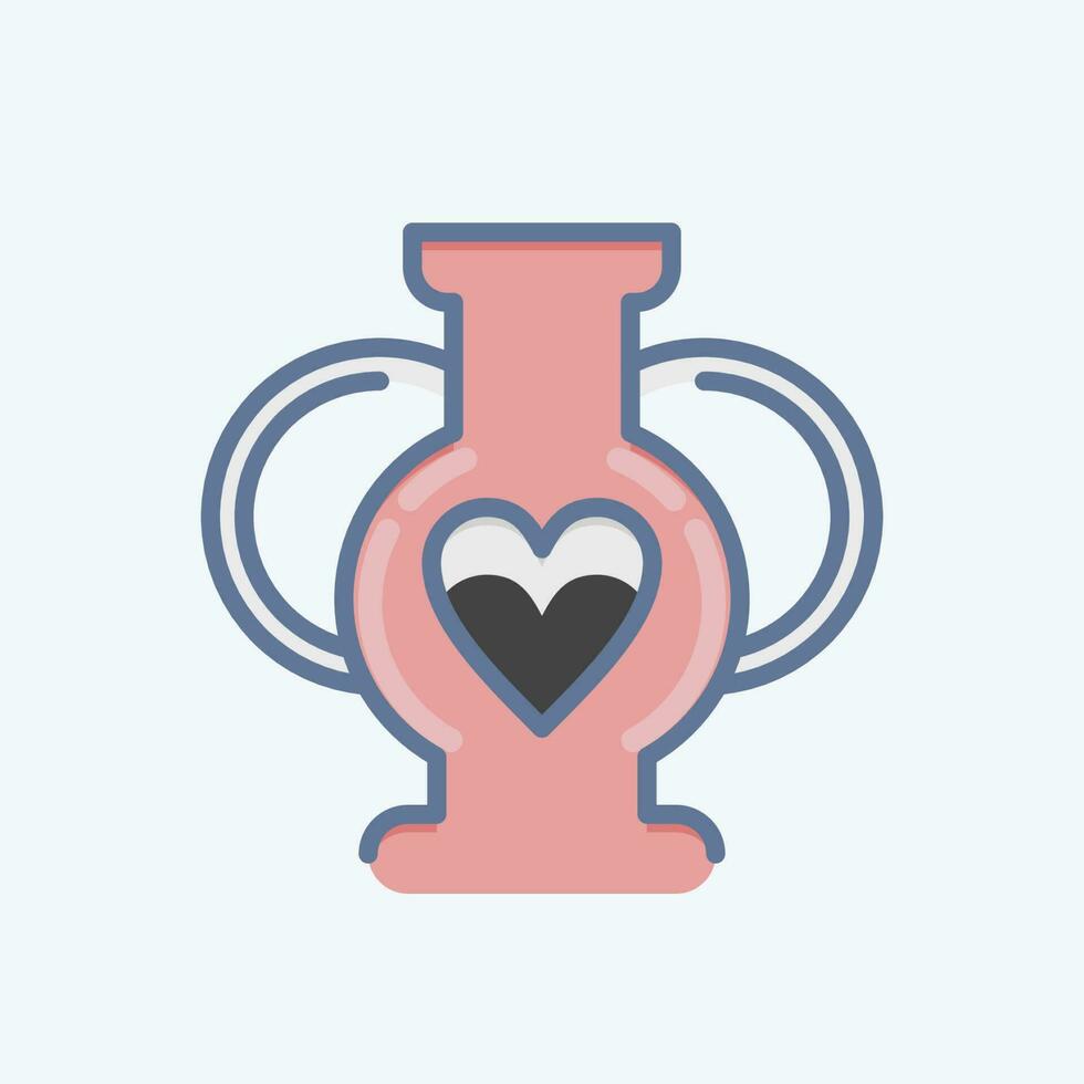 Icon Vase 2. related to Decoration symbol. doodle style. simple design editable. simple illustration vector