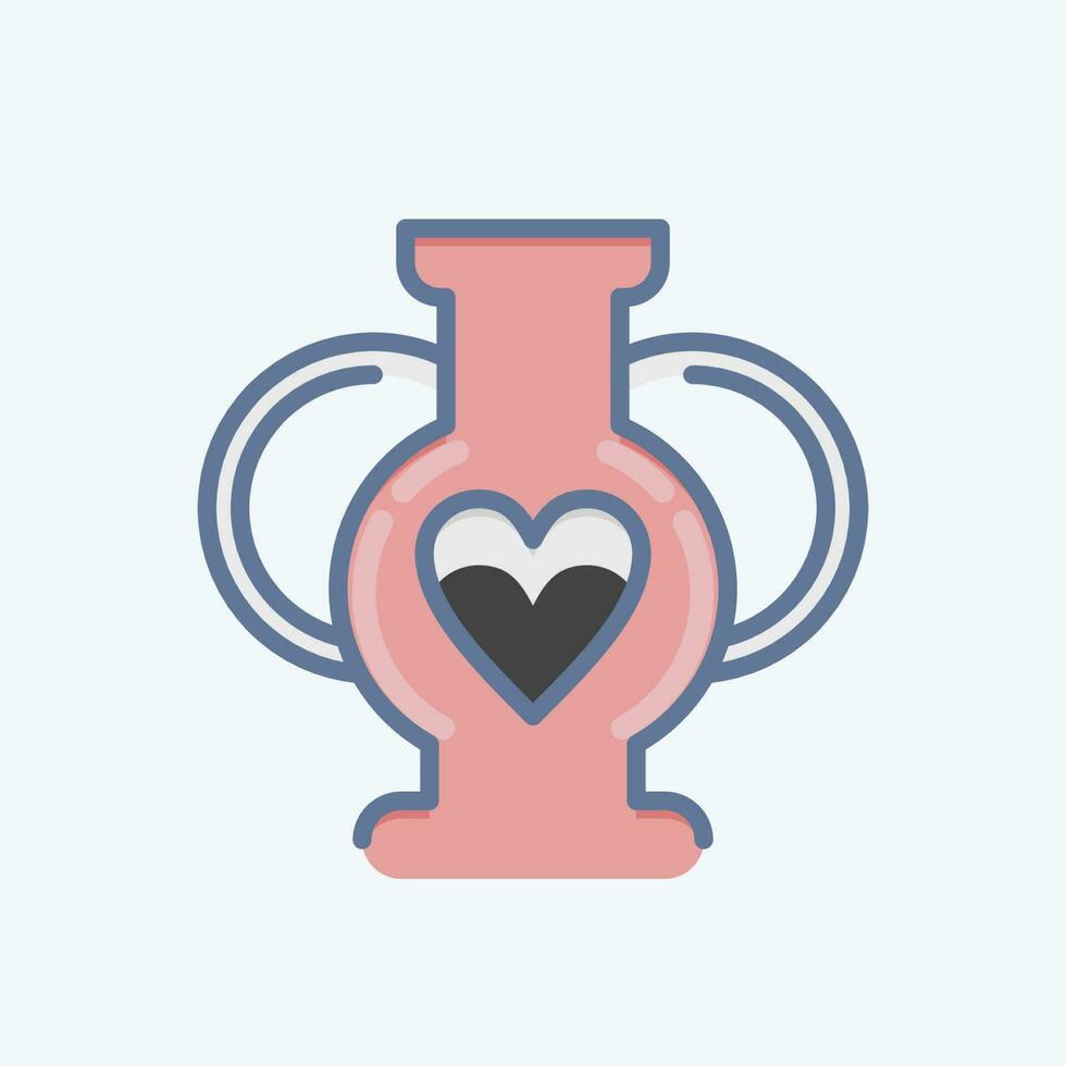 Icon Vase 2. related to Decoration symbol. doodle style. simple design editable. simple illustration vector